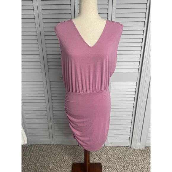 Nine West sleeveless light purple scrunched bodycon dress women's size medium - Picture 1 of 6